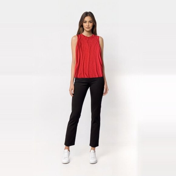 LUCKY IN LOVE Red Signature Mesh Tank Sz Medium NEW - Picture 1 of 6